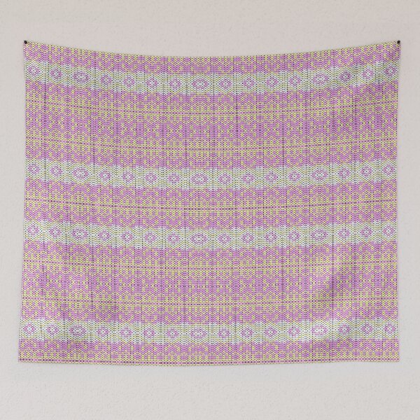 Item preview, Pink and Yellow Pixel Mandala Pattern designed and sold by HattayaSra.