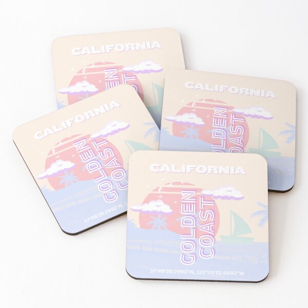 Aperçu de l'œuvre Californie, Plage, Art de voyage, Preppy, Pastel créée et vendue par Magic Love Art Print.