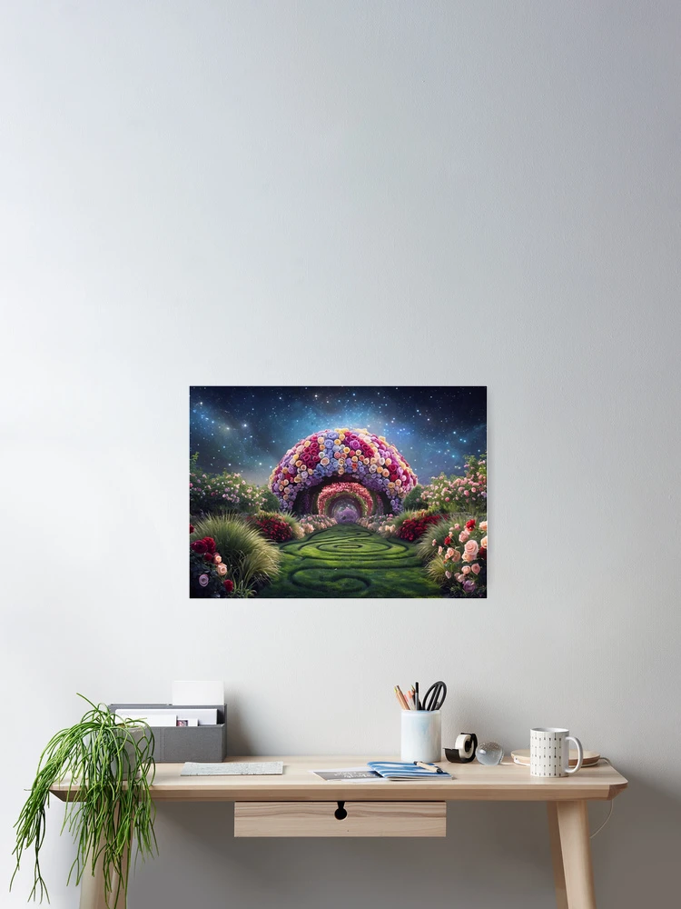Thumbnail 2 of 3, Poster, Cosmic Roses designed and sold by m-y-A-I-A-R-T-.