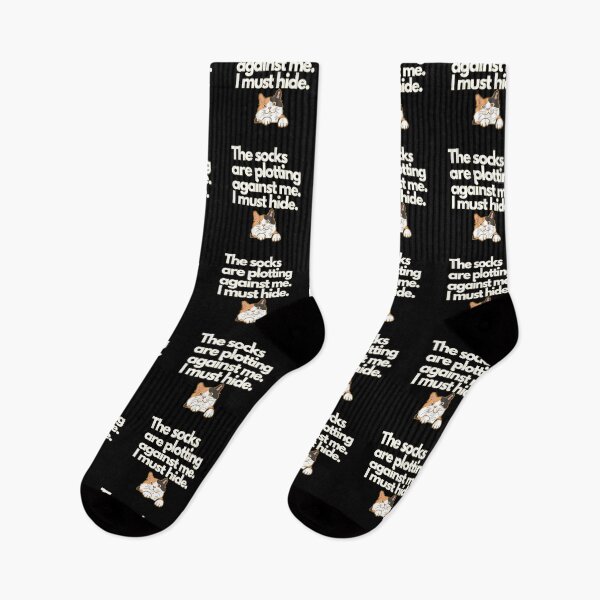 Item preview, LaMaisonOfMY The Socks Are Plotting Against Me – Funny Cat Gibberish T-Shirt | Quirky Cat Lover Black Tee Gold Outline designed and sold by LaMaisonOfMY.