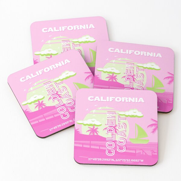 Aperçu de l'œuvre Californie, Los Angeles, Art de voyage, Preppy, Rose créée et vendue par Magic Love Art Print.