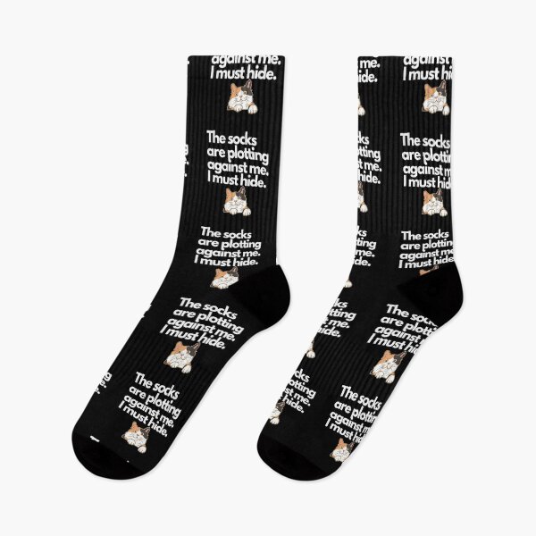 Item preview, Copy of LaMaisonOfMY The Socks Are Plotting Against Me – Funny Cat Gibberish T-Shirt | Quirky Cat Lover Black White Tee designed and sold by LaMaisonOfMY.
