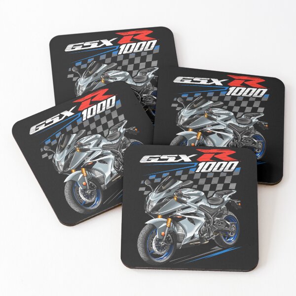 Artikelvorschau, Suzuki GSXR1000 2022 (Metallic Mattschwarzglas & Matt Mechanisches Grau) für Motorradfahrer entworfen und verkauft von MotoApparelHub.