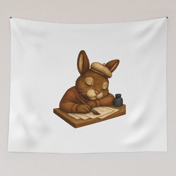 Item preview, Burnt-Out Bunny Artist - Embroidery Patch for Creatives designed and sold by #Adulting Central.