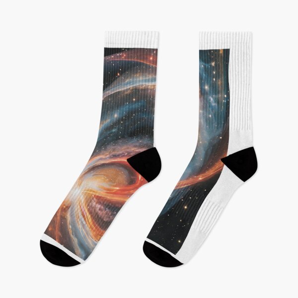 Item preview, Cosmic Dance – Twin Energy Swirls in Deep Space designed and sold by WeirdSketcher.