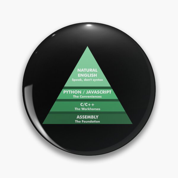 Item preview, The Programming Hierarchy: From Assembly to Natural English | Vibe Coding designed and sold by BRU Design.