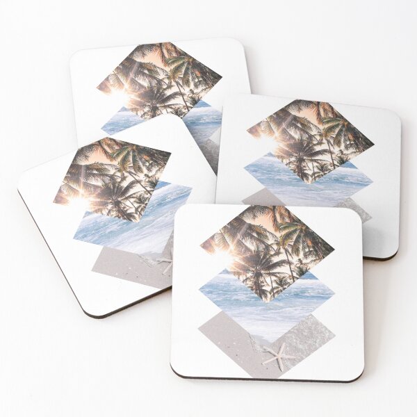 Item preview, Abstract Square - Palm Trees Sea Sand designed and sold by LiskoDesign.