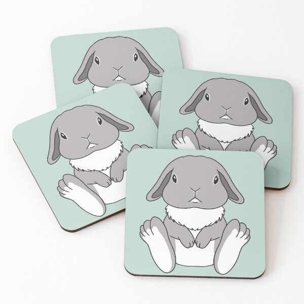 Item preview, Holland Lop Gray Rabbit designed and sold by tayaan.