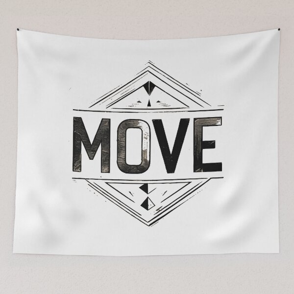 Item preview, MOVE – Bold Grunge-Style Motivational Logo designed and sold by Moss and Moon Studio.