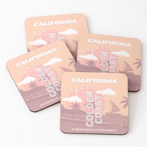 Aperçu de l'œuvre Californie, Art de voyage, Preppy, Pastel créée et vendue par Magic Love Art Print.