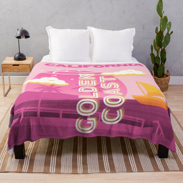Aperçu de l'œuvre Californie, Art de voyage, Preppy, Rose créée et vendue par Magic Love Art Print.