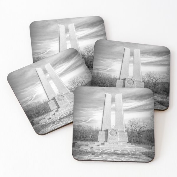 Item preview, Indiana Memorial at Gettysburg 2 BW designed and sold by jrtwynam.