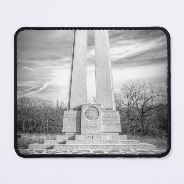 Item preview, Indiana Memorial at Gettysburg 2 BW designed and sold by jrtwynam.