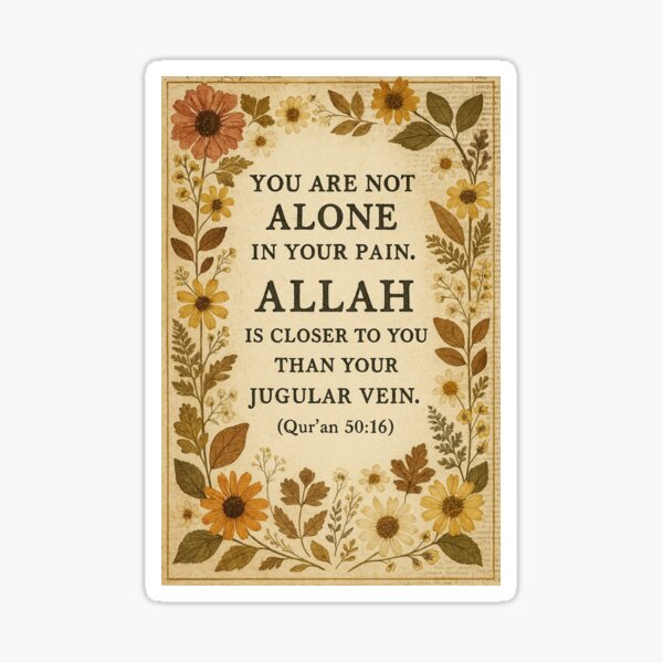 Item preview, You Are Not Alone || Muslimah Motivationals designed and sold by RumiandRoses.
