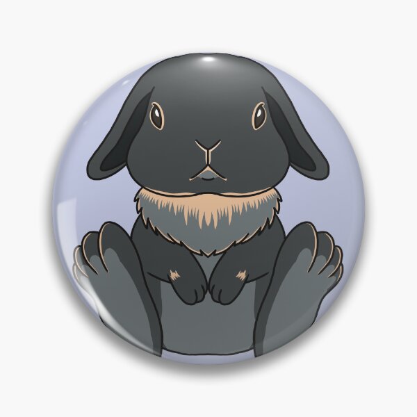 Item preview, Holland Lop Black otter Kawaii Rabbit designed and sold by tayaan.