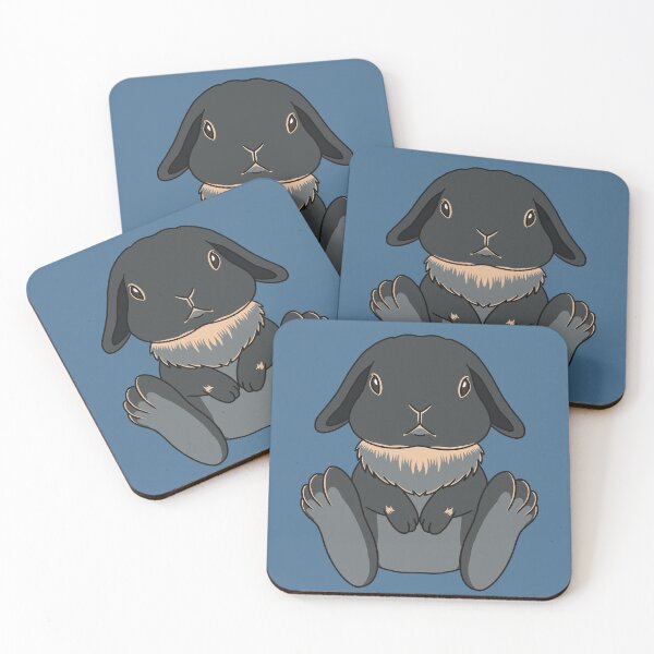 Item preview, Holland Lop Black otter Kawaii Rabbit designed and sold by tayaan.