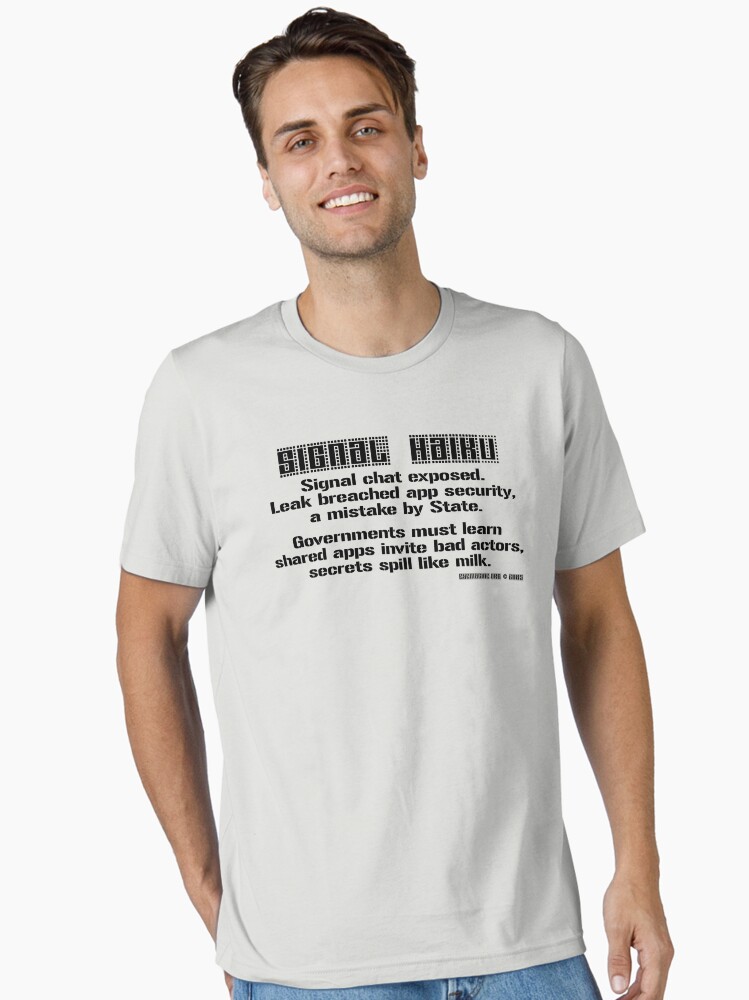 Thumbnail 1 of 7, Essential T-Shirt, Signal Haiku designed and sold by EyeMagined.