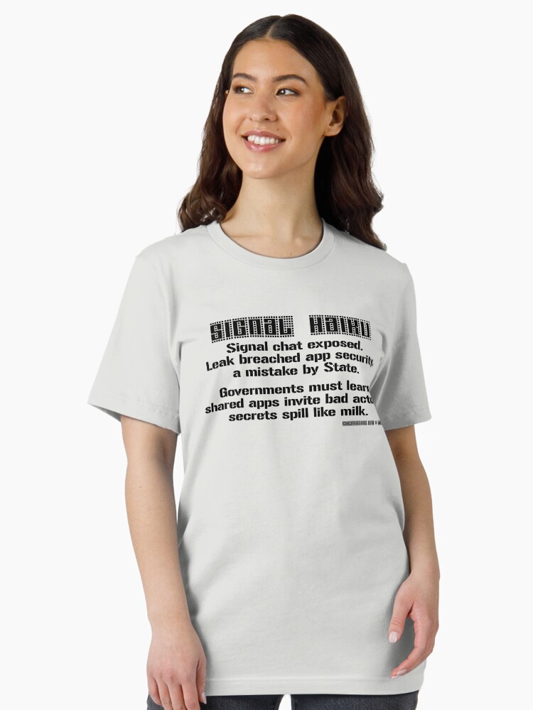 Thumbnail 2 of 7, Essential T-Shirt, Signal Haiku designed and sold by EyeMagined.