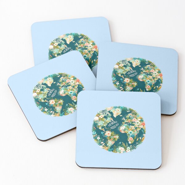 Item preview, Floral Earth Art Print - The World Needs You designed and sold by queenzoid.