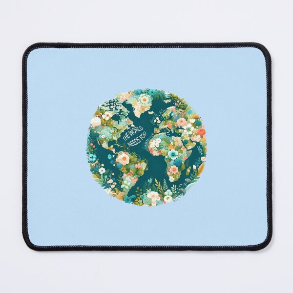 Item preview, Floral Earth Art Print - The World Needs You designed and sold by queenzoid.