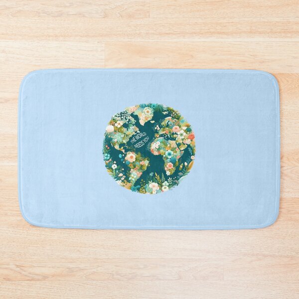 Item preview, Floral Earth Art Print - The World Needs You designed and sold by queenzoid.