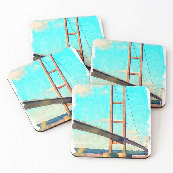 Item preview, Humber Bridge Hull Watercolor Art Print designed and sold by InspireSticker.