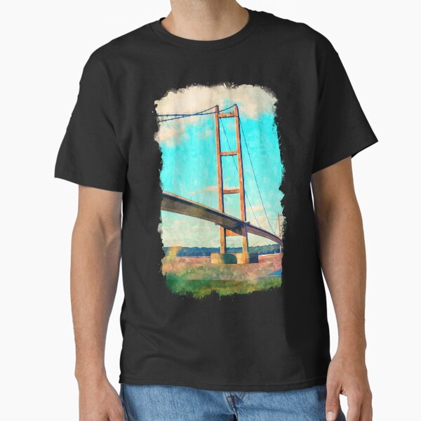 Item preview, Humber Bridge Hull Watercolor Art Print designed and sold by InspireSticker.