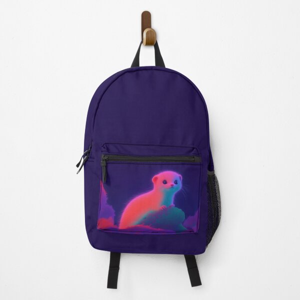 Item preview, Neon Ferret Glow - Cute Fantasy Animal in Dreamy Lightscape designed and sold by Art of Ngu.