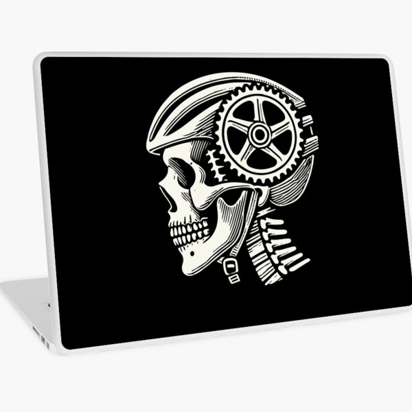 Item preview, Cyclist Skull With Chain Helmet Illustration designed and sold by LuminOrb.