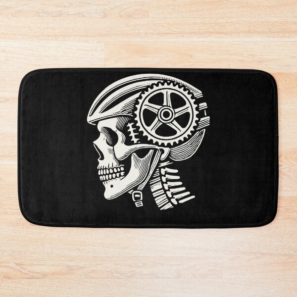 Item preview, Cyclist Skull With Chain Helmet Illustration designed and sold by LuminOrb.