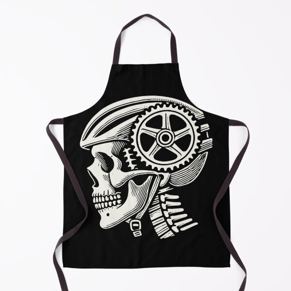 Item preview, Cyclist Skull With Chain Helmet Illustration designed and sold by LuminOrb.