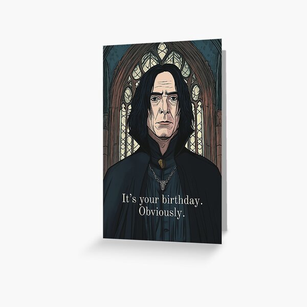 Item preview, Birthday card Snape Harry Potter designed and sold by Magische Hörbücher.