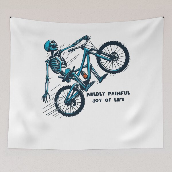 Item preview, Bicycle Adventure Skeleton Wildly Painful Joy designed and sold by LuminOrb.