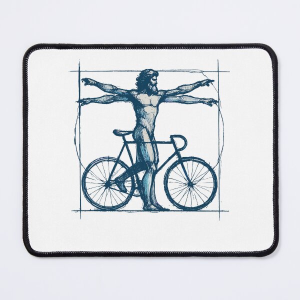 Item preview, Bicycle Vitruvian Man Cyclist Art designed and sold by LuminOrb.