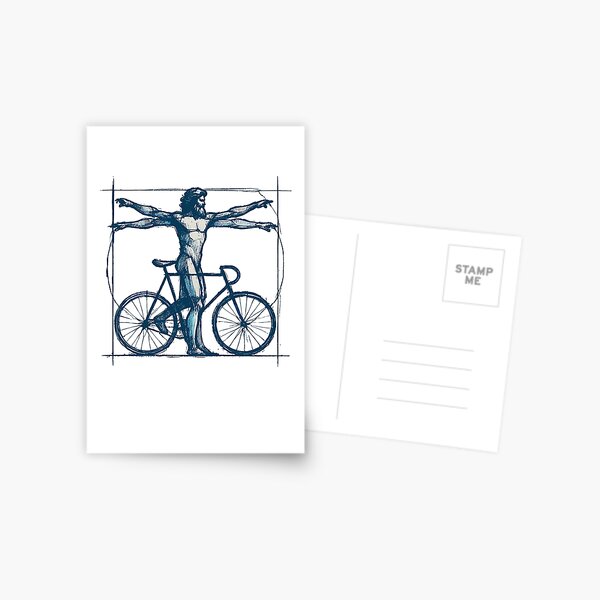Item preview, Bicycle Vitruvian Man Cyclist Art designed and sold by LuminOrb.