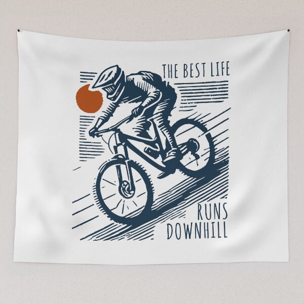 Item preview, Bicycle Adventure Retro Downhill designed and sold by LuminOrb.