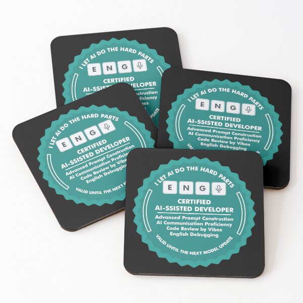 Item preview, Certified AI-ssisted Developer Badge | Vibe Coding designed and sold by BRU Design.