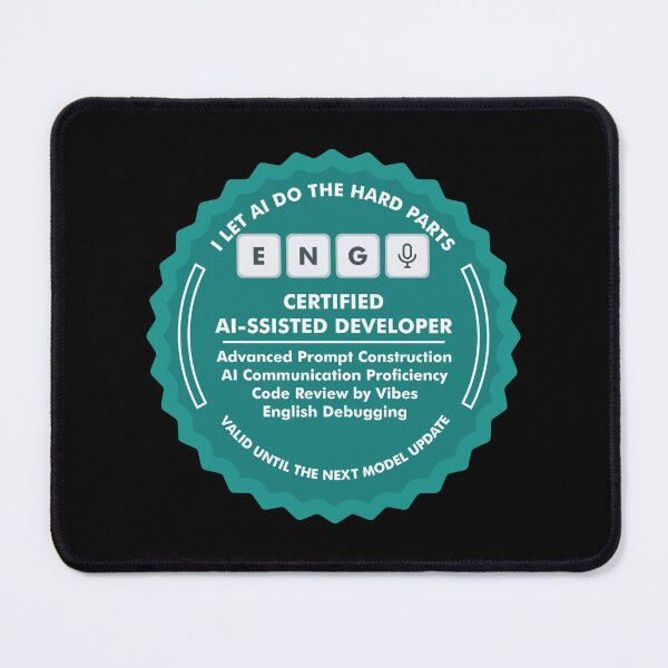 Item preview, Certified AI-ssisted Developer Badge | Vibe Coding designed and sold by BRU Design.