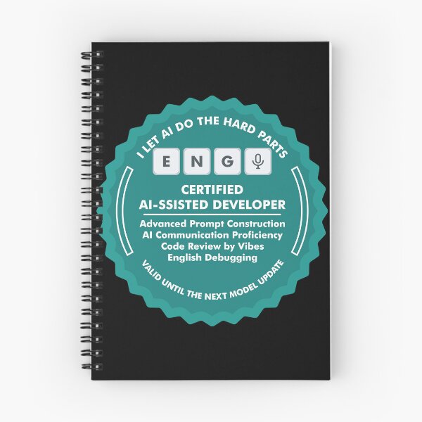 Item preview, Certified AI-ssisted Developer Badge | Vibe Coding designed and sold by BRU Design.