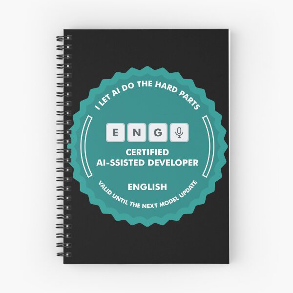 Item preview, Minimalist AI-ssisted Developer Certification designed and sold by BRU Design.