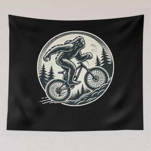 Item preview, Bicycle Adventure Bigfoot Mountain Bike Forest designed and sold by LuminOrb.