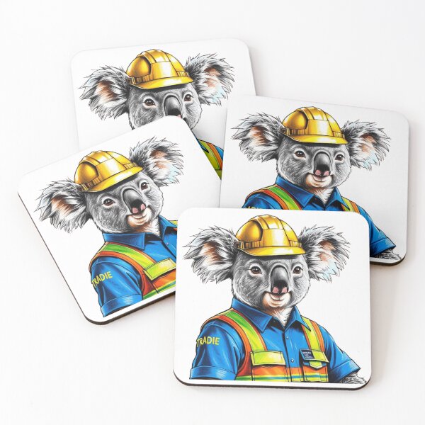 Item preview, Hi Vis Koala Old Mate designed and sold by imaginewoefully.
