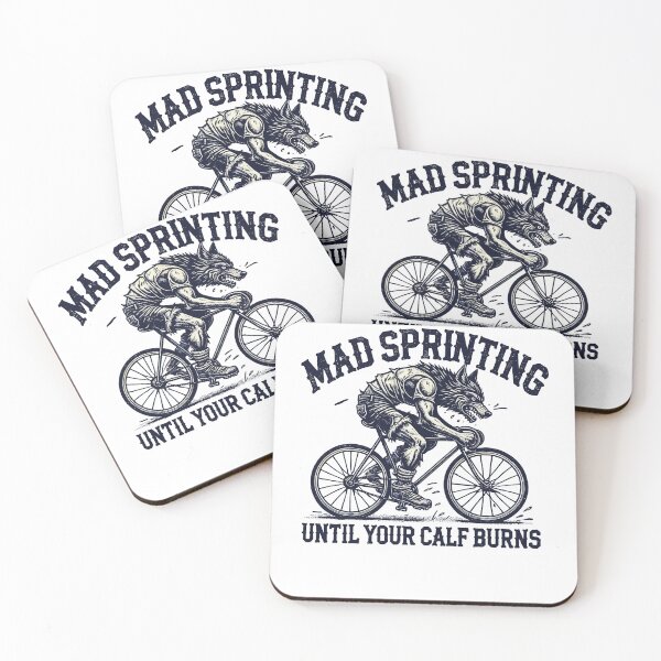 Item preview, Mad Sprinting Bicycle Wolf Design designed and sold by LuminOrb.