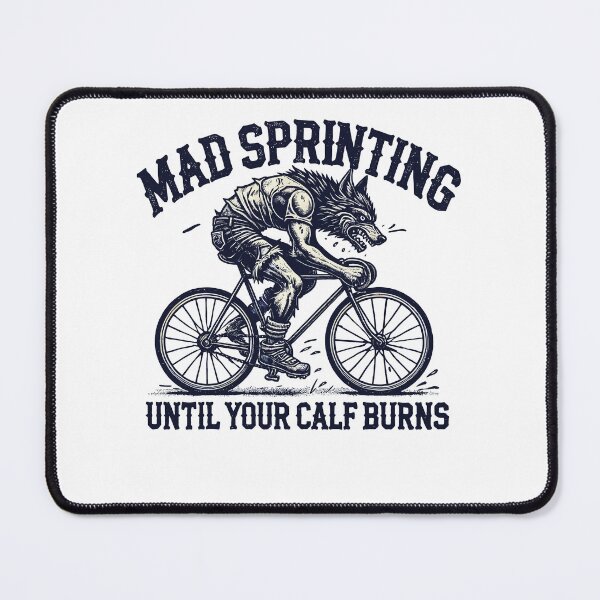 Item preview, Mad Sprinting Bicycle Wolf Design designed and sold by LuminOrb.