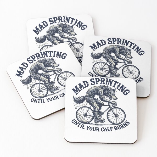 Item preview, Bicycle Mad Sprinting Until Your Calf Burns designed and sold by LuminOrb.