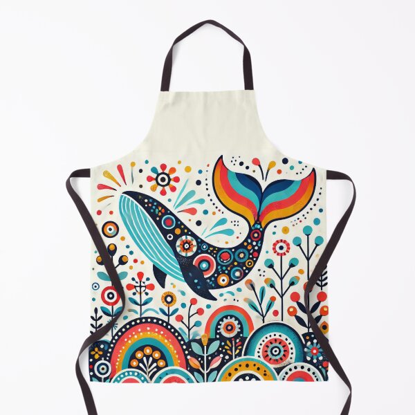Artikelvorschau, Skandinavische Volkskunst-Regenbogen-Tiere - süßer bunter Buckelwal von heidiannemorris entworfen und verkauft von FOLK ART FUSION by heidiannemorris.
