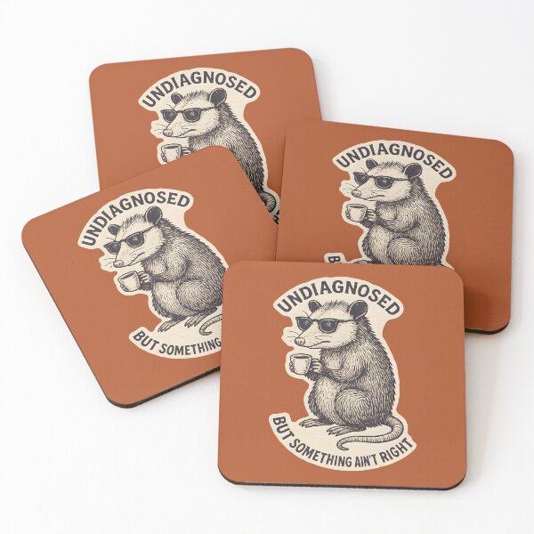 Item preview, Undiagnosed But Something Ain't Right - Funny Opossum Neurodivergent designed and sold by thecatcouch.