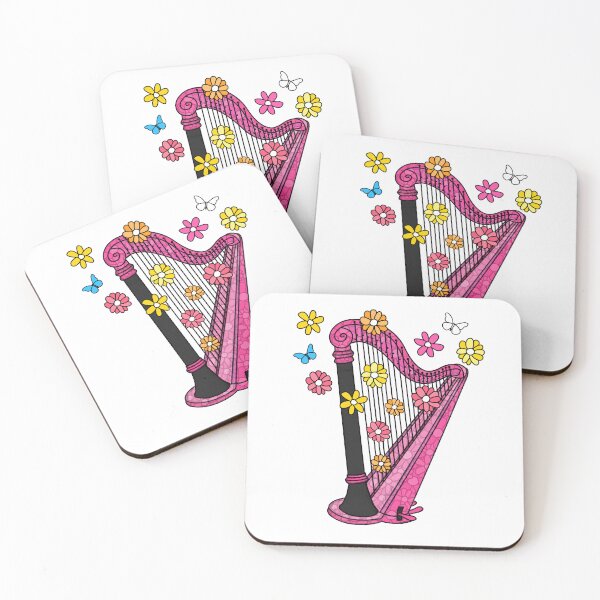 Item preview, Floral Harp Mom Female Harpist Mothers Day designed and sold by doodlerob.