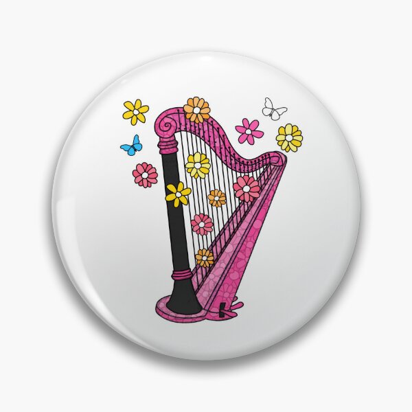 Item preview, Floral Harp Mom Female Harpist Mothers Day designed and sold by doodlerob.