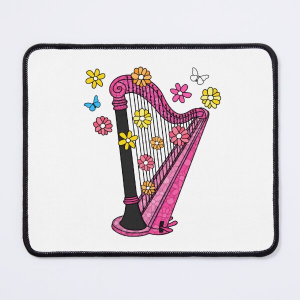 Item preview, Floral Harp Mom Female Harpist Mothers Day designed and sold by doodlerob.